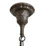 Vintage Romance Revival Bare Bulb Chandelier with Viking Ship Motif