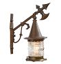 Vintage Romance Revival Bronze Battle Axe Sconce