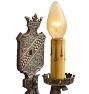 Vintage Romance Revival Sconce with Crown &amp; Shield Motif