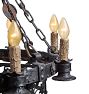 Weighty Tiered Cast Iron Romance Revival Candle Chandelier