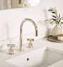 West Slope Cross Handle Widespread Bathroom Faucet