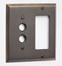 Lewis Push-Button GFCI Switchplate, Burnished Antique