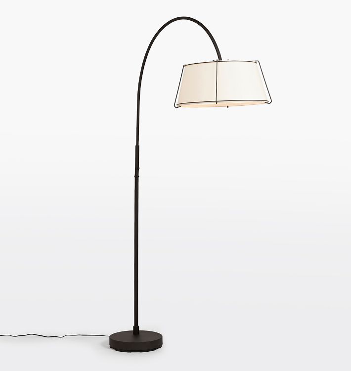 Conical Overarching Floor Lamp with Shade, Oil-Rubbed Bronze