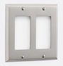 Lewis Double GFCI Switchplate, Brushed Nickel