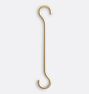 Outdoor Utility S-Hook, Aged Brass