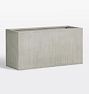 Modern Textured Rectangle Planter, Medium, Cement