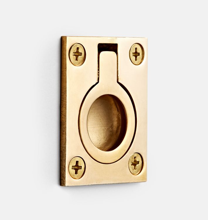 Flush Ring Pull, Unlacquered Brass