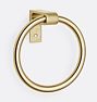 West Slope Towel Ring, Aged Brass