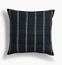 Patterned Silk Pillow Cover, Black Stripe