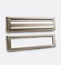 Large Mail Slot with Interior Frame, Brushed Nickel