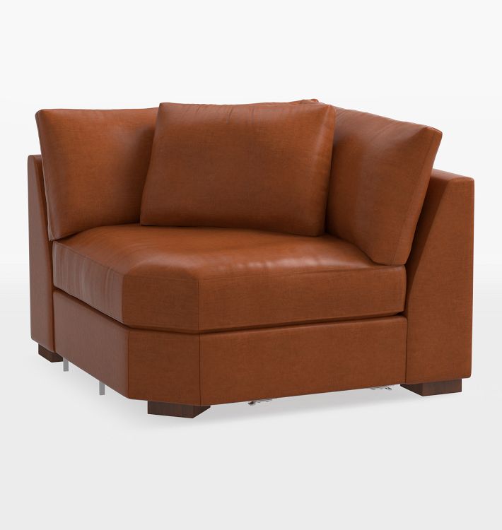 Wrenton Studio Leather Sectional Wedge Corner, Pure Saddle - Make It Yours