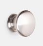 Vernon Mushroom Cabinet Knob, Brushed Nickel