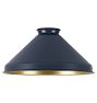 8in. Cone Shade with Brushed Brass Interior, Matte Thunder Blue