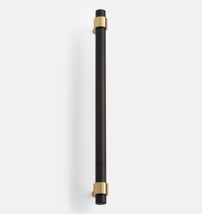 Harlow Appliance Pull, 12" - Satin Brass & Oil-Rubbed Bronze