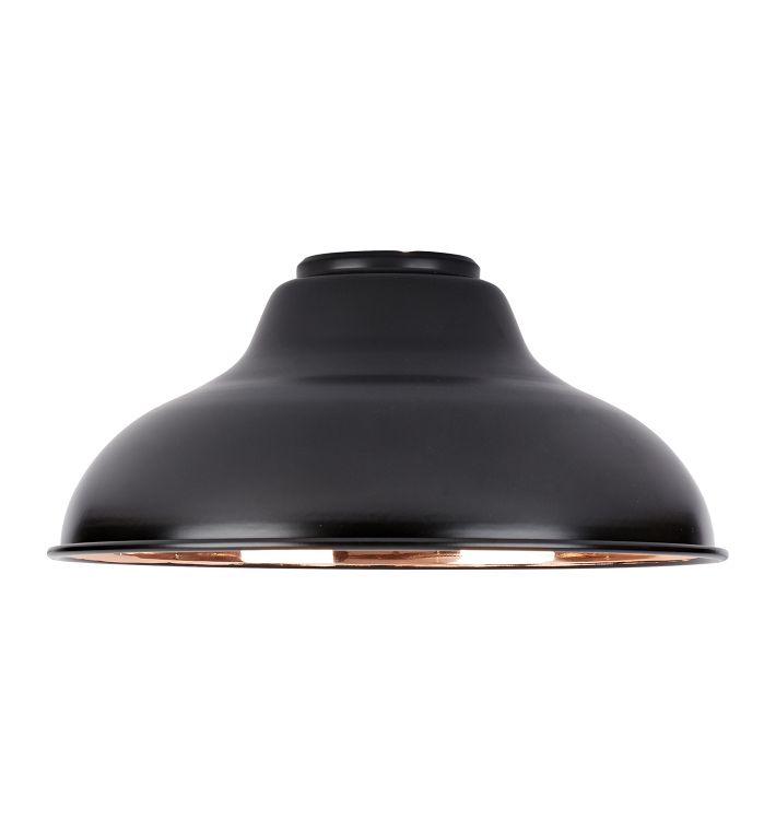 16in. Deep Dome Shade - Polished Copper & Matte Black