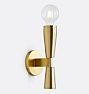 Altona Bare-Bulb Sconce, Aged Brass and Brushed Brass