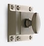 Large Oval Cupboard Latch, Brushed Nickel