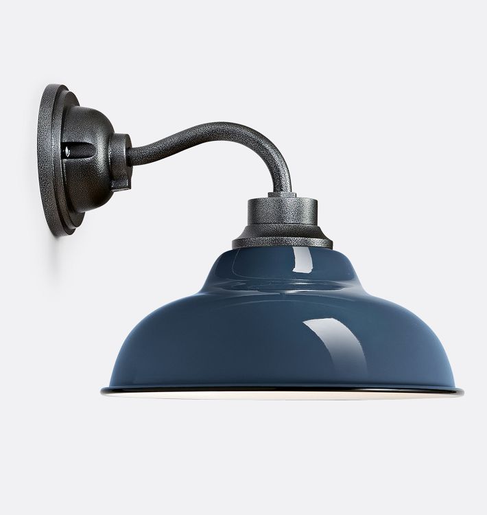 Carson 8" Dome Sconce, Gloss Thunder Blue