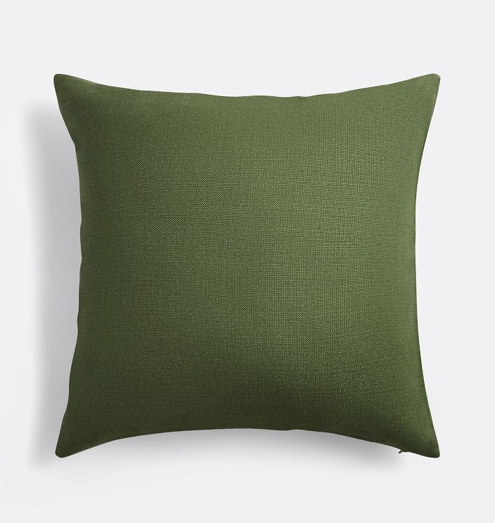 OPEN BOX Solid Linen Pillow Cover - Emerald Green