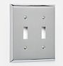 Lewis Double Toggle Switchplate, Polished Chrome