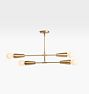 Altona Bare-Bulb Pendant, Aged Brass and Brushed Brass - 22" Length