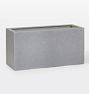 OPEN BOX Modern Fiberstone Rectangle Planter, Grey - 47"W  x 20"D x 24"H