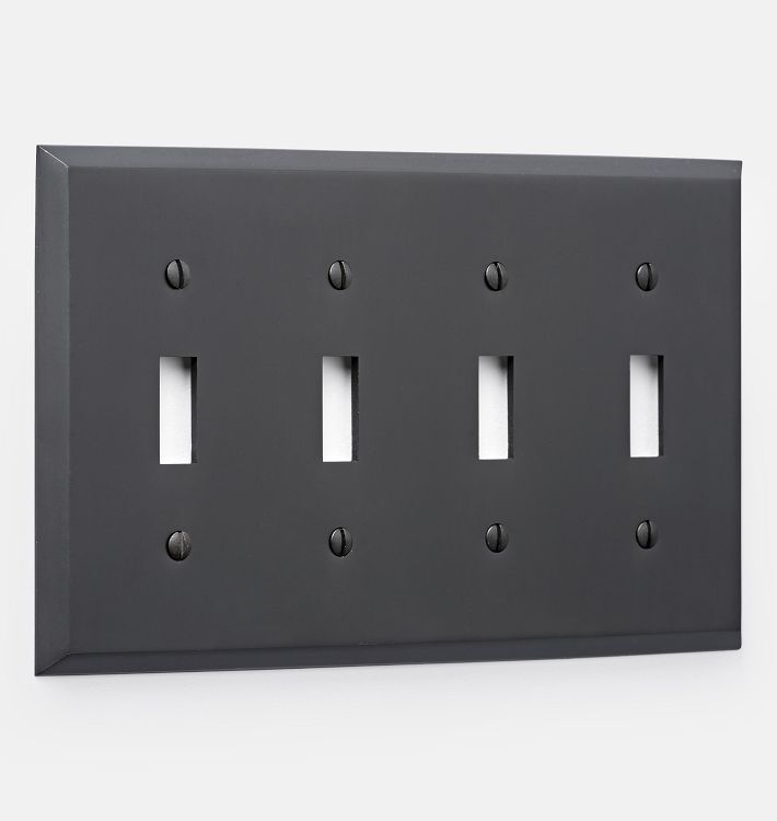 Lewis Quad Toggle Switchplate, Oil Rubbed Bronze