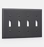 Lewis Quad Toggle Switchplate, Oil Rubbed Bronze