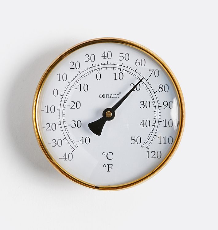 4" Brass Vermont Dial Thermometer