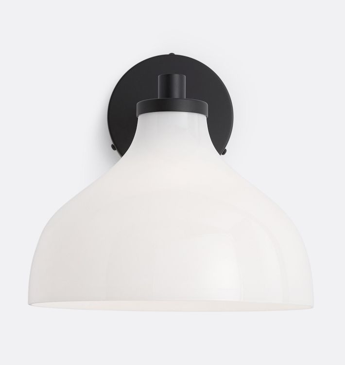 FOLK Abigail Soft Cone Glass Sconce - Oil-Rubbed Bronze