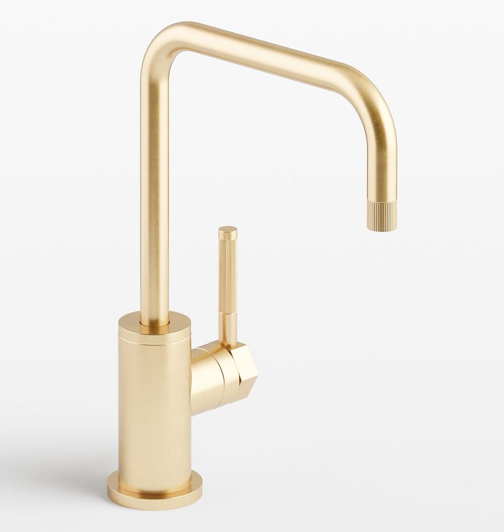 Sutton Single Hole Kitchen Faucet - Aged Brass