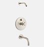 West Slope Pressure Balanced Shower Tub Set, Brushed Nickel