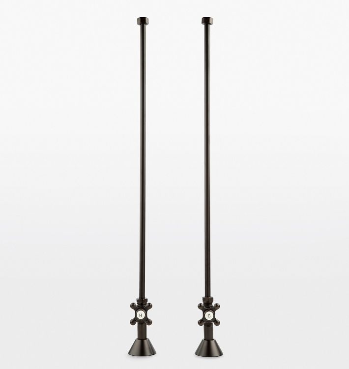 Deck-Mount Tub Supply Lines Kit - Oil-Rubbed Bronze