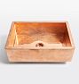 Kahlo Rose Gold Single Kitchen Sink, 33" x 9" x 22"