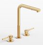 Sutton Widespread Pull Out Kitchen Faucet - Aged Brass