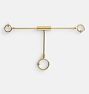 Free Standing Tub Supply Line Support Bracket - Lacquered Brass