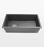 Arago Fireclay Single Dualmount Kitchen Sink with Offset Drain - Matte Black