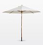 9' Round Outdoor Umbrella - Eucalyptus Tilt Frame, Natural