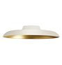 UNO 12" Dish Shade, 12" Diameter - Matte Cream Ext - Brass Int