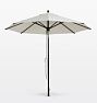 9' Round Outdoor Umbrella - Rustproof Aluminum Tilt Frame, Natural