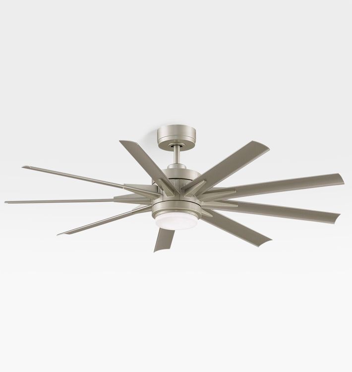 56" Odyn LED Ceiling Fan - Brushed Nickel with Brushed Nickel Blades