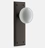 Putman White Porcelain Knob Mortise Interior Door Set, Oil-Rubbed Bronze Passage Left