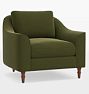 OPEN BOX: Luisa Arm Chair, Vance Velvet Peridot Green