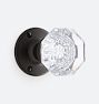 Tate Octagonal Crystal Knob Mortise Interior Door Set, Oil-Rubbed Bronze Passage Left