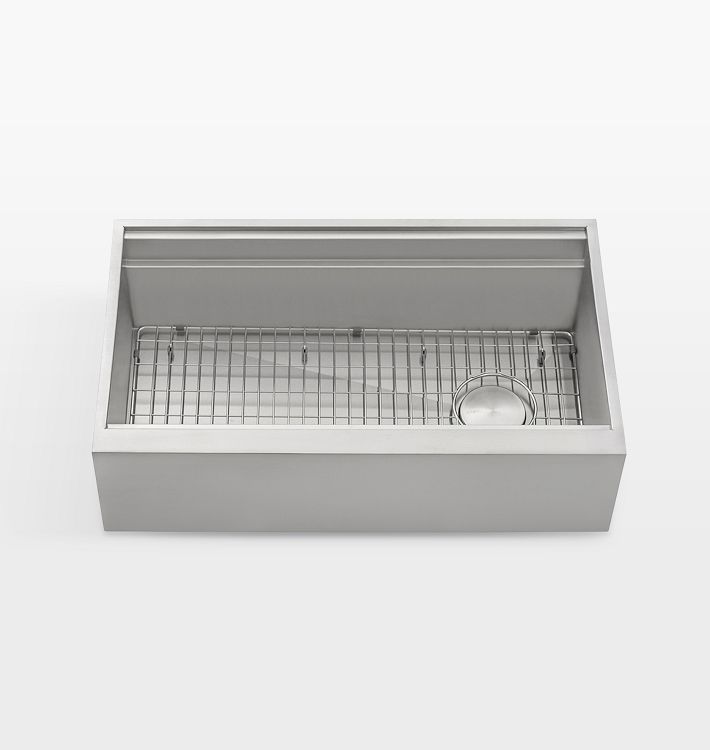 Dual Tier Stainless Steel Workstation Kitchen Sink - 33"