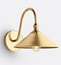 Theo Sconce, Metal Shades - Aged Brass - 10" Aged Brass Metal Cone Shade