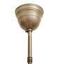 Antique Victorian Nickeled Gas / Electric Pendant with Swirl Opalescent Globe Shade