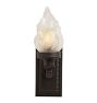 Pair of Antique Classical Revival Sconces with Frosted Flame Shades