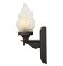 Pair of Antique Classical Revival Sconces with Frosted Flame Shades