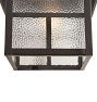 Vintage Arts &amp; Crafts Lantern Sconce with Pebbled Glass Panels